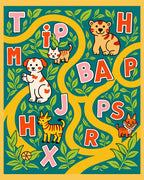 Whimsical Animals Alphabet Jungle Rug