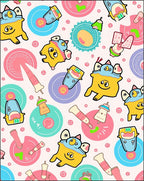 Cute Yellow Creature Circles Delight Rug