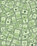 Whimsical Green Character Collage Rug