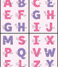 Alphabet Kids Fun Pink Purple Elements Rug