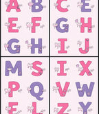 Alphabet Kids Fun Pink Purple Elements Rug