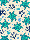 Ocean Sea Turtle Coral Teal Rug