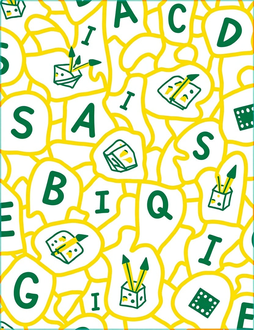 Alphabet Dice Collage Rug