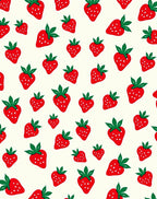 Red Strawberry Field Repeating Pattern Rug
