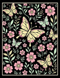 Whimsical Pastel Butterfly Garden Rug