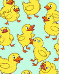 Playful Yellow Ducklings All Over Rug