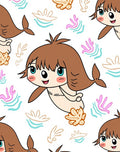 Cute Kawaii Mermaid Aquatic Friends Rug