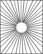 Radial Sunburst Black White Rug