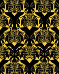 Bold Yellow Tribal Mask Repeat Rug