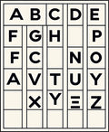 Bold Black Alphabet Grid Rug