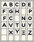 Bold Black Alphabet Grid Rug