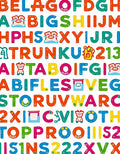 Alphabet Soup And Numbers Rug