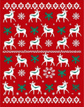 White Deer Snowflake Holiday Repeat Rug