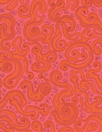 Pink Orange Swirl Organic Abstract Rug