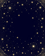Celestial Gold Starry Night Rug