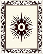 Bold Dark Sunburst Frame Rug
