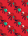 Bold Red Whimsical Creature Repeat Rug