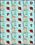 Whimsical Giraffe Alphabet Animals Rug