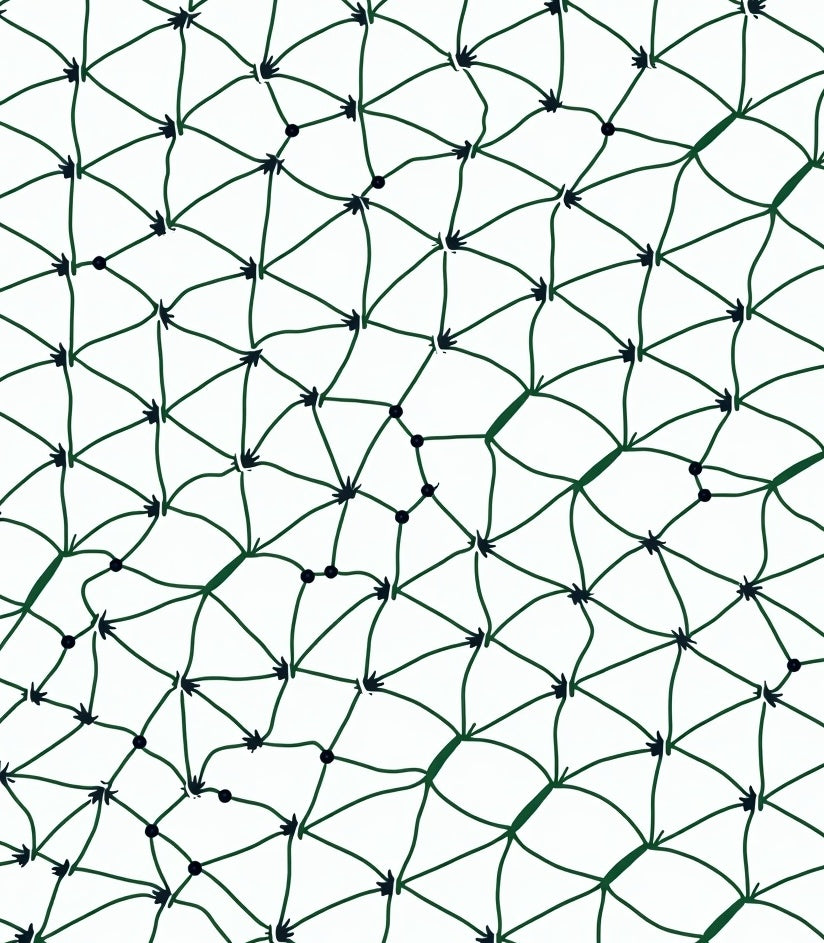 Green Arrow Network Connection Rug