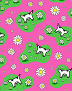 Pink Daisy Cow Meadow Rug