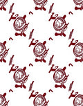 Deep Red Tribal Totem Arrangement Rug