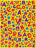 Alphabet Star Burst Composition Rug