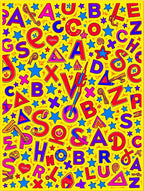 Alphabet Star Burst Composition Rug