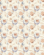 Pale Coral Abstract Floral Swirl Rug