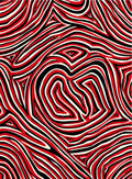 Bold Red Cream Swirling Lines Rug