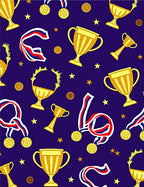 Gold Trophy and Medal Celebration Rug