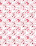 Pink Contemporary Abstract Line Drawing Faces Rug