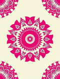 Vibrant Pink Mandala Radial Starburst Rug