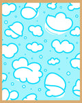 Whimsical Blue Sky Cloud Scatter Rug