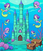 Mermaid Castle Ocean Fantasy Rug