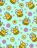 Yellow Bee And Flower Meadow Accents Rug