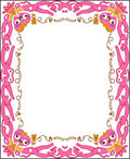 Pink Owl Floral Border Accent Rug