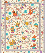 Playful Animals Alphabet Bunting Rug