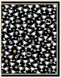 Black Trophy And Star Scatter Rug