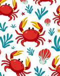 Red Crab Underwater Scene Rug