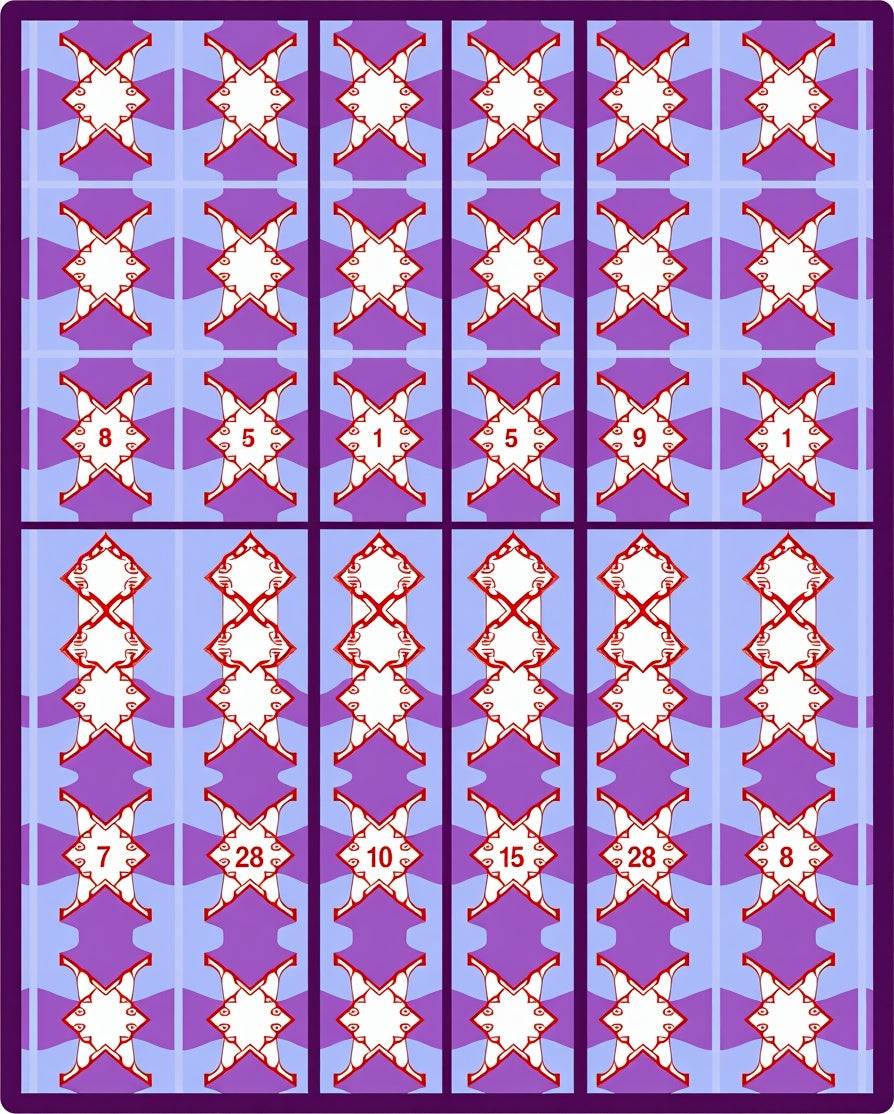 Purple Blue Geometric Lattice Rug