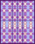 Purple Blue Geometric Lattice Rug