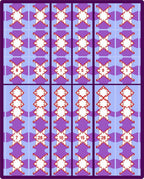 Purple Blue Geometric Lattice Rug