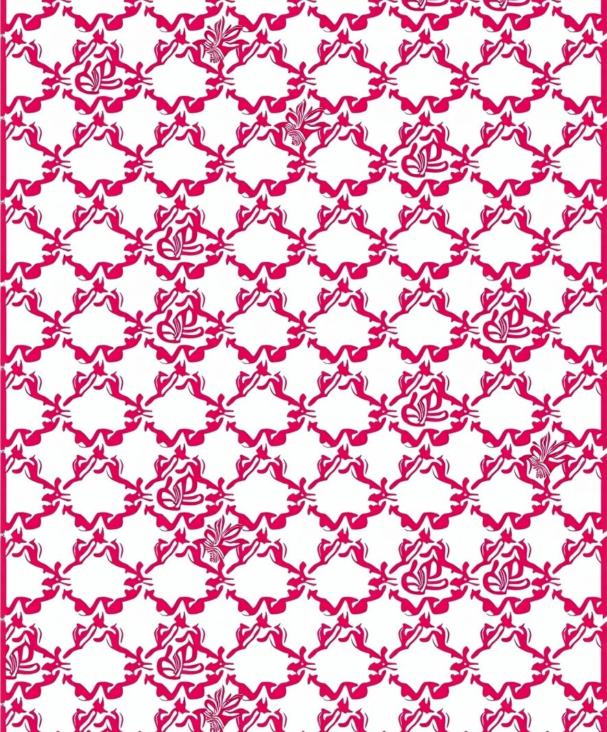 Crimson Butterfly Lattice Harmony Rug