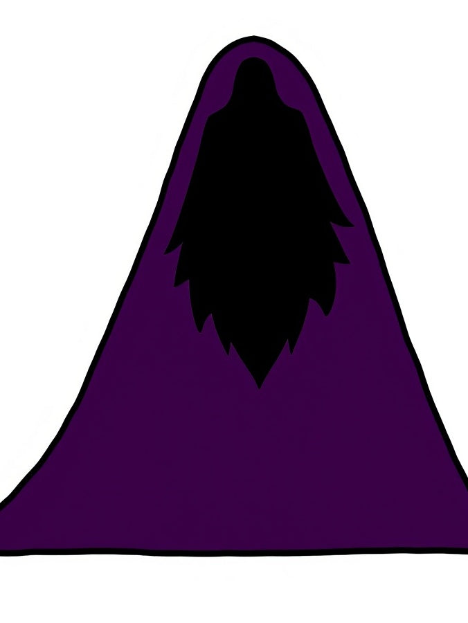 Dark Purple Hooded Figure Rug