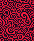Crimson Swirl Abstract Art Rug