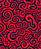 Crimson Swirl Abstract Art Rug