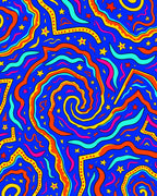 Whimsical Starry Waves Rug
