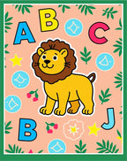 Cute ABC Lion and Jungle Sprigs Rug