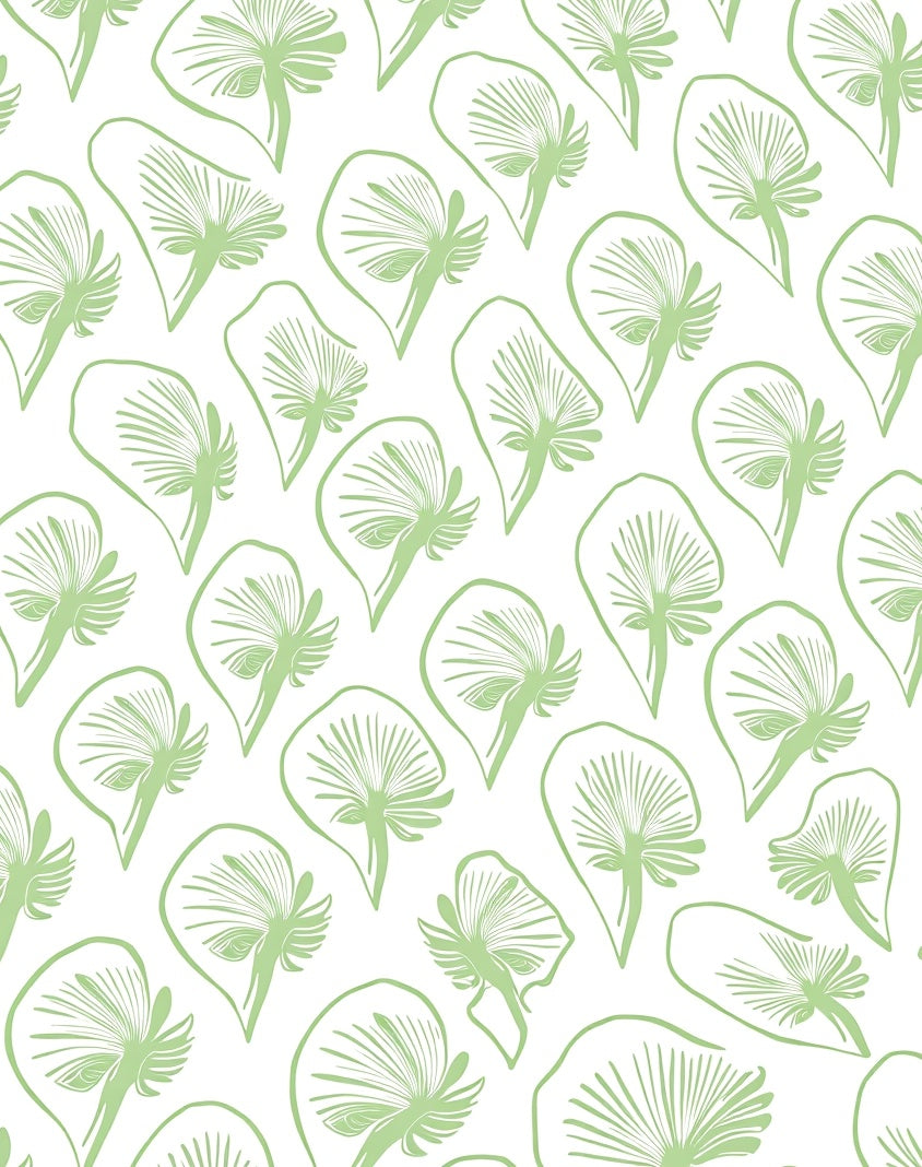 Light Green Mushroom Garden Repeat Rug