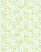 Pastel Leafy Vine Abstract Rug